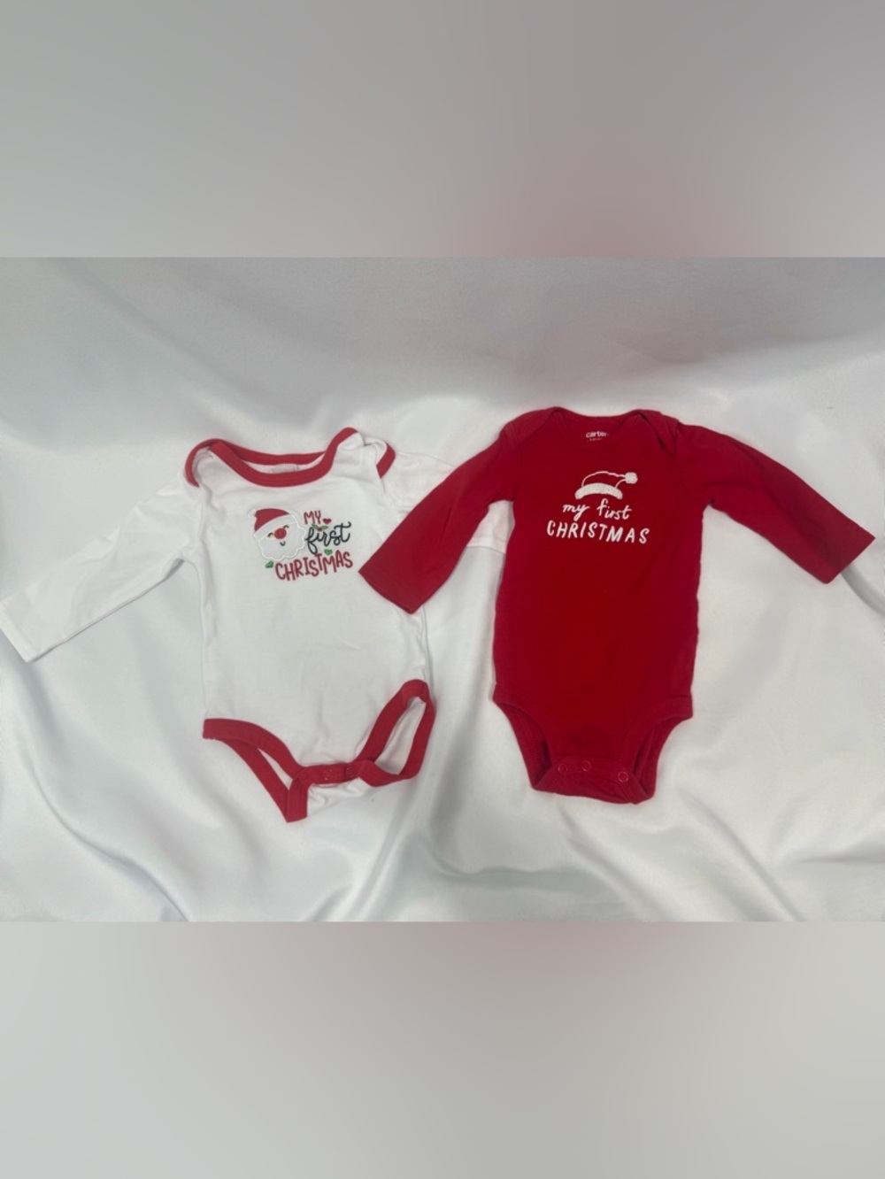 Baby's First Christmas Onesies Long Sleeve Boy Girl Unisex Size 6 Months